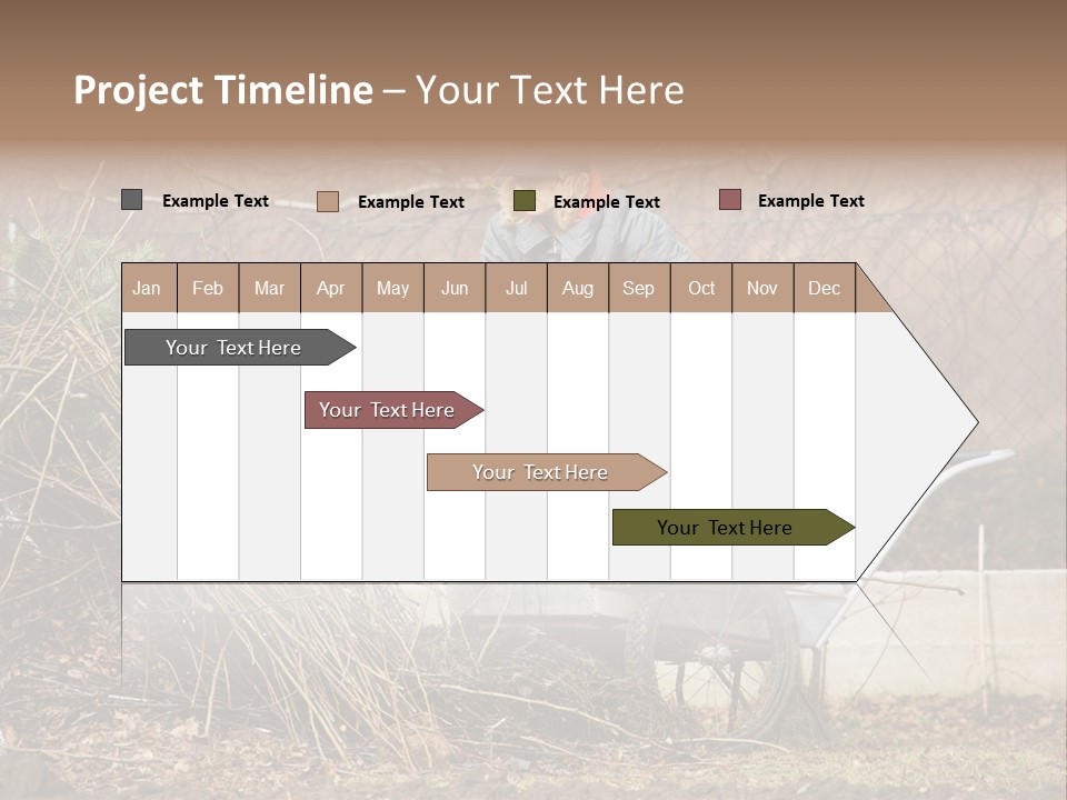 Metal Outdoor Fireplace PowerPoint Template