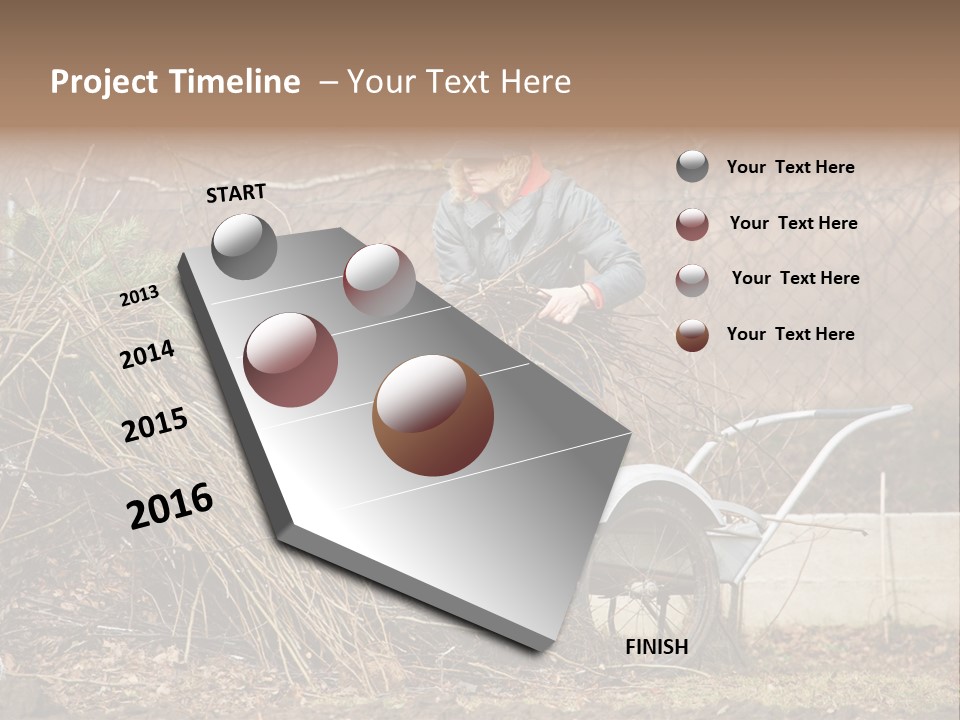 Metal Outdoor Fireplace PowerPoint Template