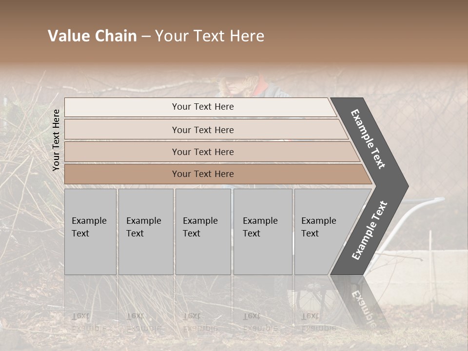 Metal Outdoor Fireplace PowerPoint Template