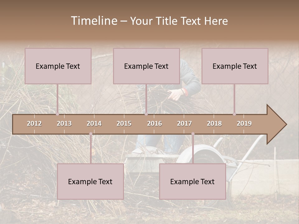 Metal Outdoor Fireplace PowerPoint Template