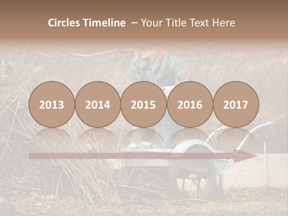 Metal Outdoor Fireplace PowerPoint Template