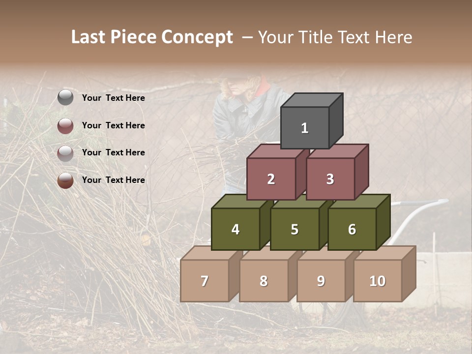 Metal Outdoor Fireplace PowerPoint Template