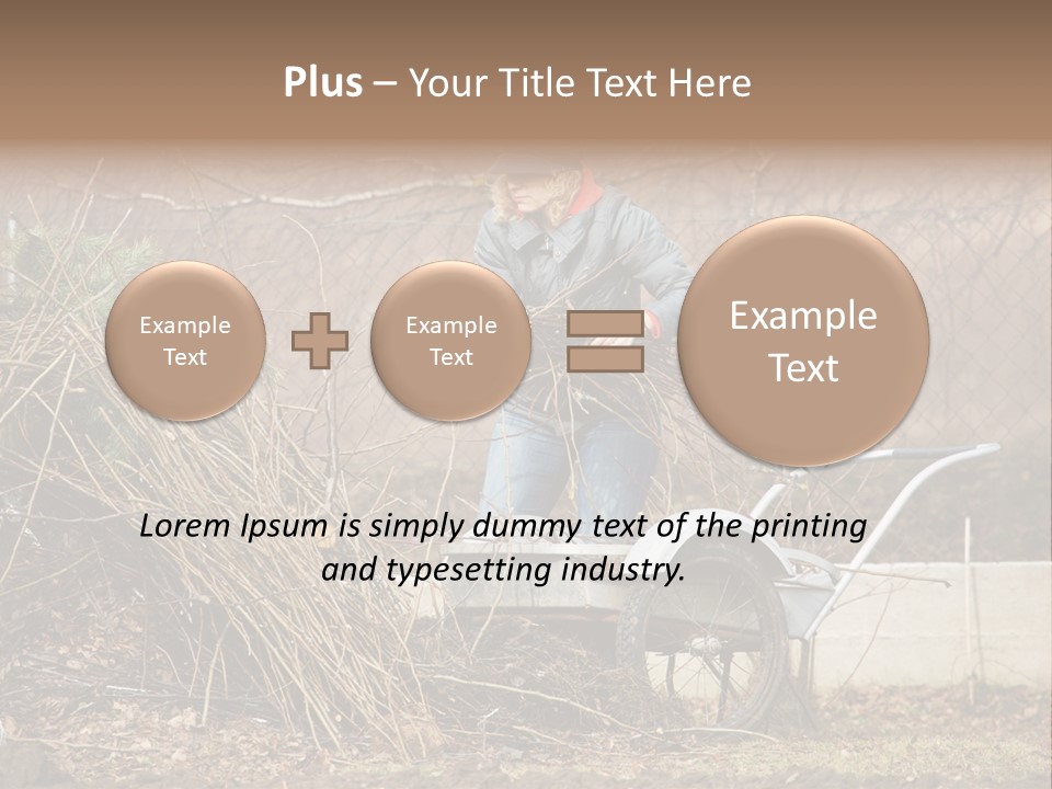 Metal Outdoor Fireplace PowerPoint Template
