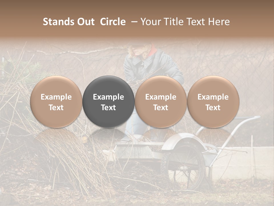 Metal Outdoor Fireplace PowerPoint Template