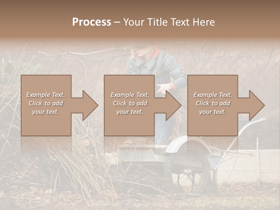 Metal Outdoor Fireplace PowerPoint Template