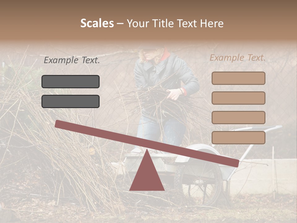 Metal Outdoor Fireplace PowerPoint Template