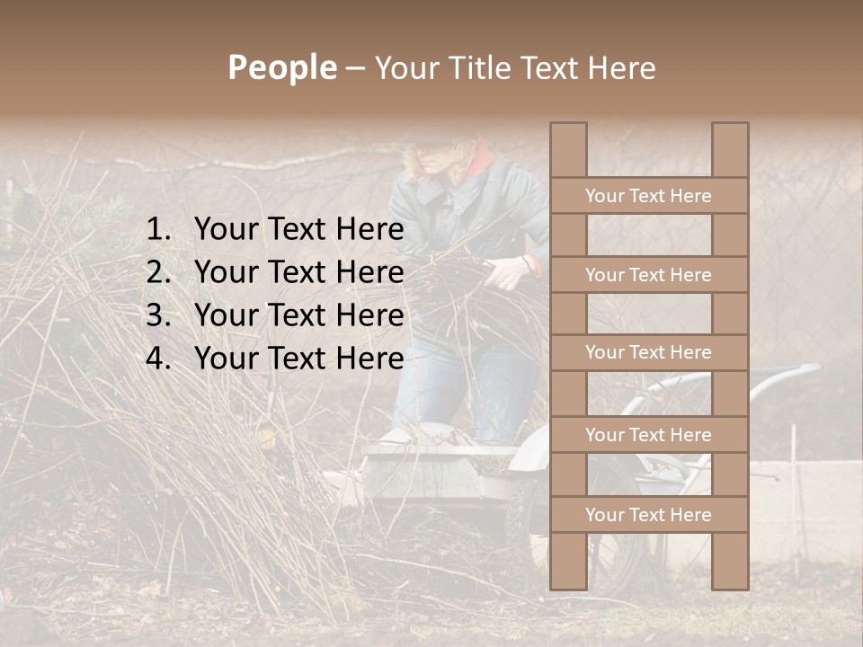 Metal Outdoor Fireplace PowerPoint Template