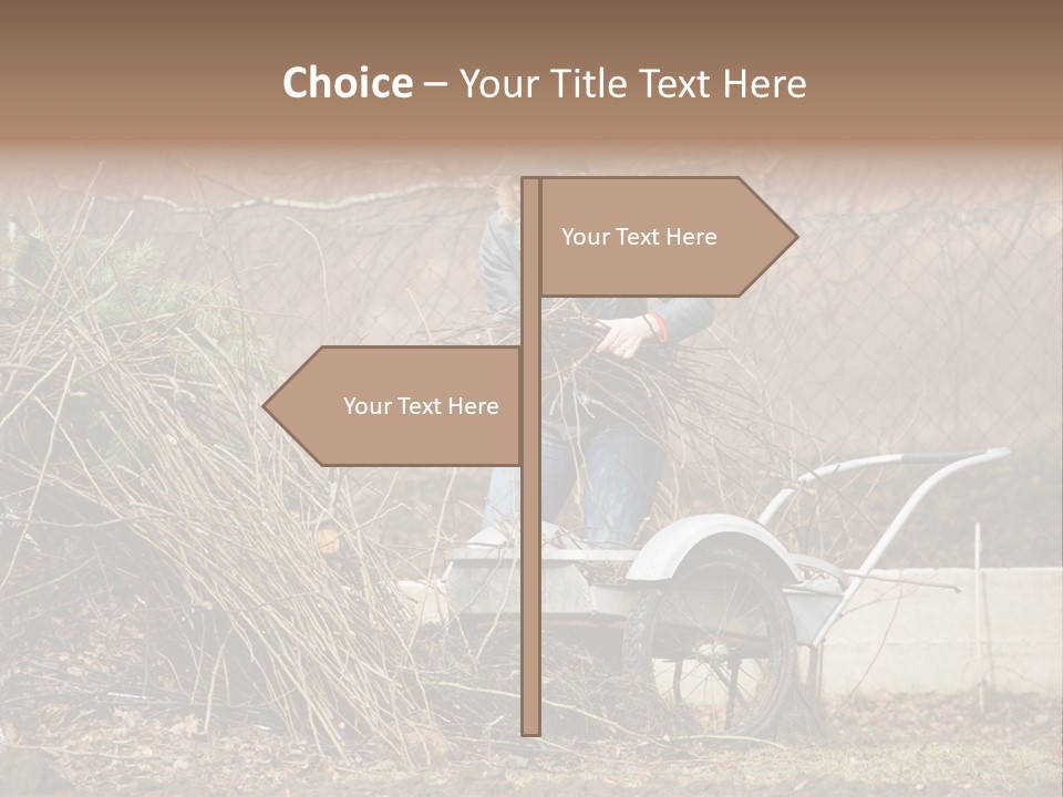 Metal Outdoor Fireplace PowerPoint Template
