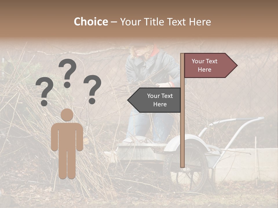 Metal Outdoor Fireplace PowerPoint Template