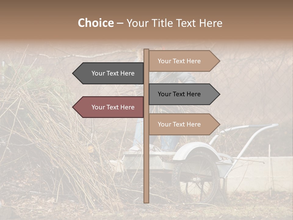 Metal Outdoor Fireplace PowerPoint Template