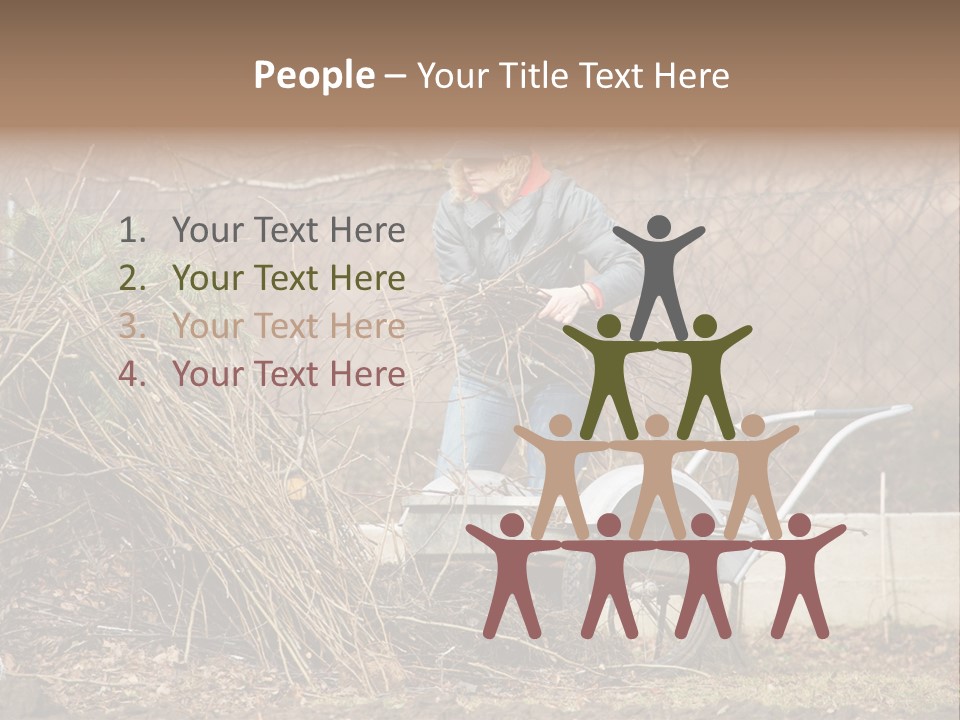 Metal Outdoor Fireplace PowerPoint Template