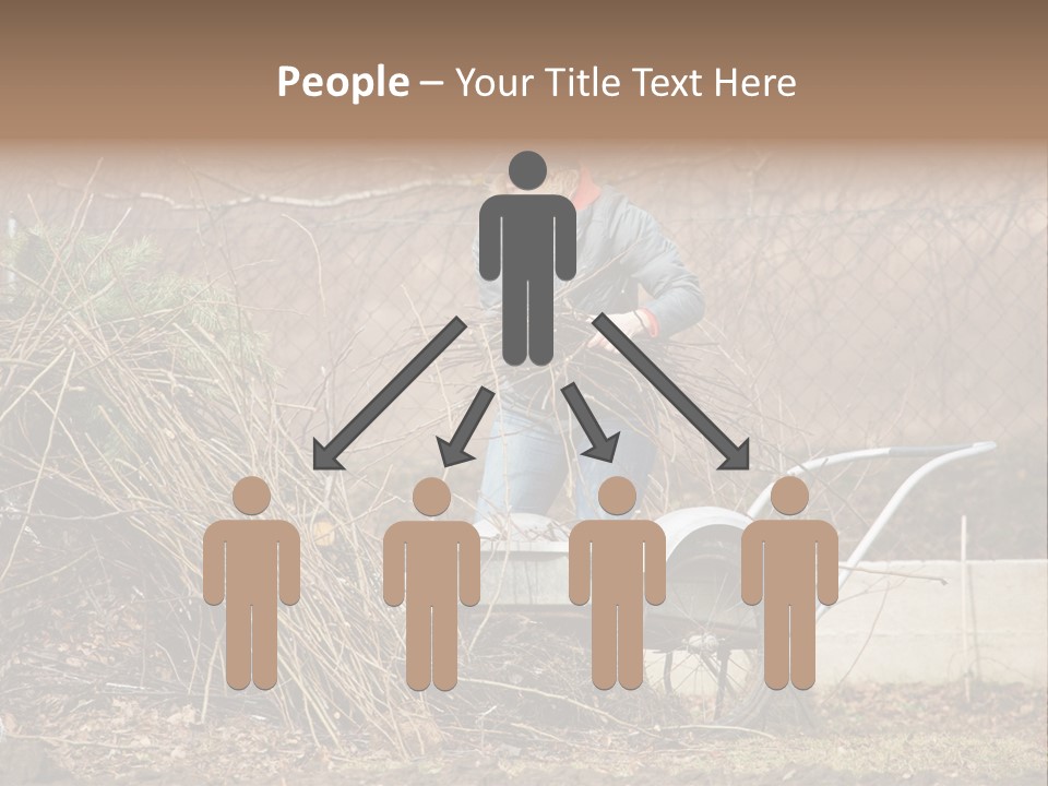 Metal Outdoor Fireplace PowerPoint Template
