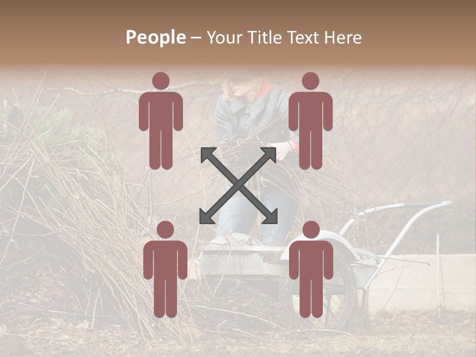 Metal Outdoor Fireplace PowerPoint Template