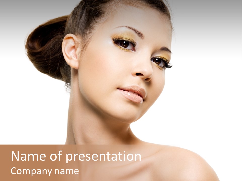 Make Up Female Isolated PowerPoint Template