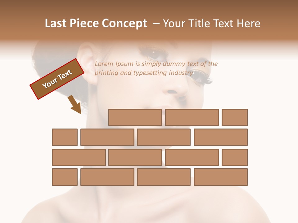 Make Up Female Isolated PowerPoint Template