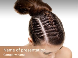 Isolated Hair Woman PowerPoint Template