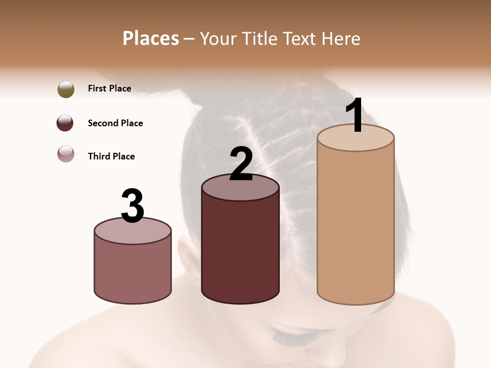 Isolated Hair Woman PowerPoint Template