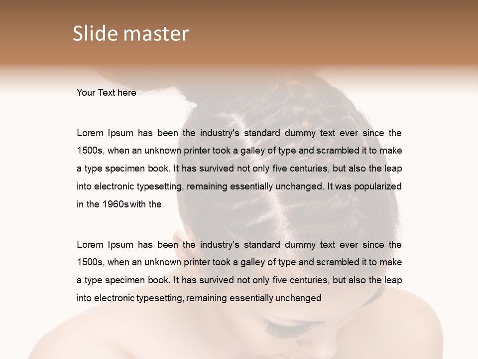 Isolated Hair Woman PowerPoint Template