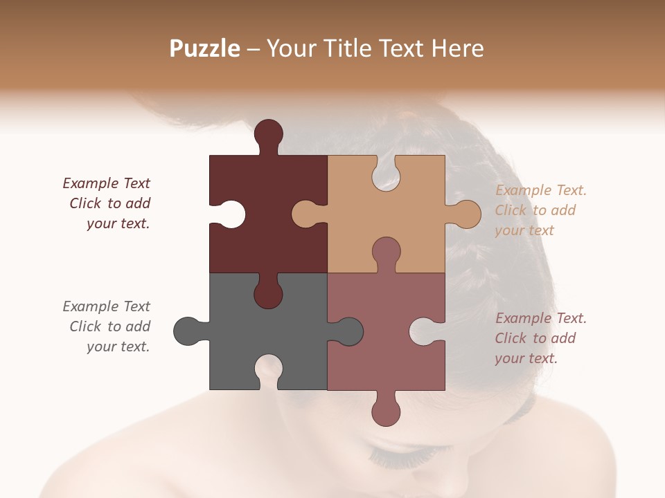 Isolated Hair Woman PowerPoint Template