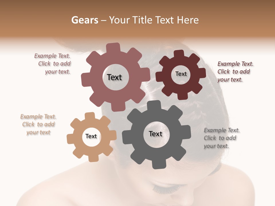 Isolated Hair Woman PowerPoint Template