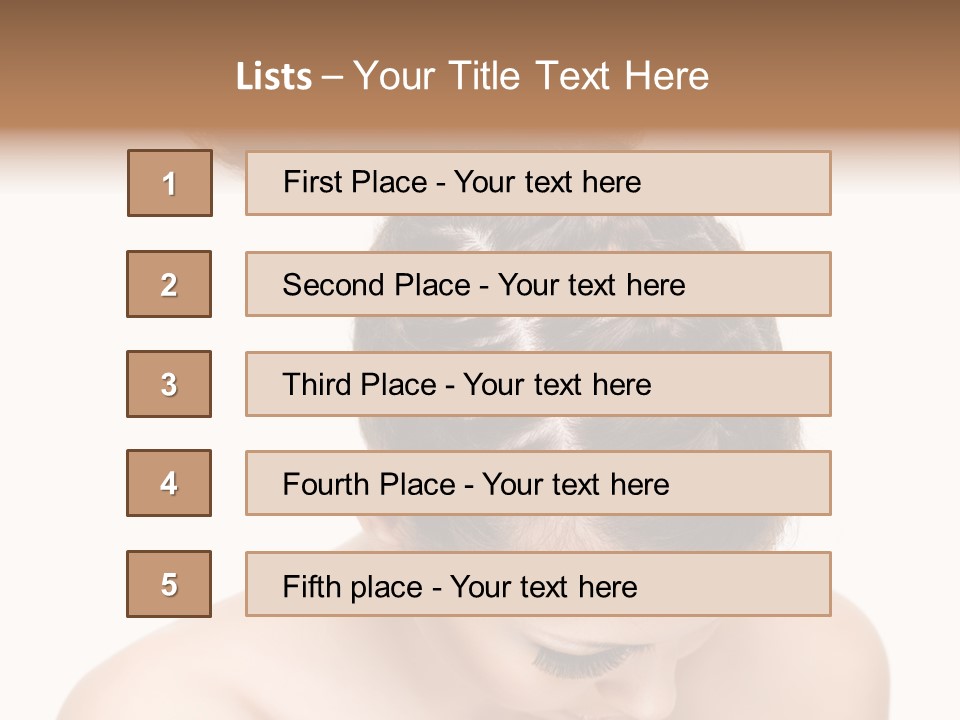 Isolated Hair Woman PowerPoint Template