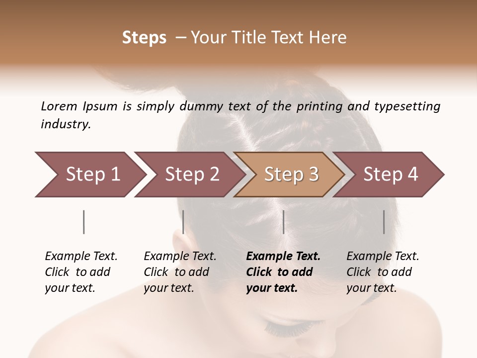 Isolated Hair Woman PowerPoint Template