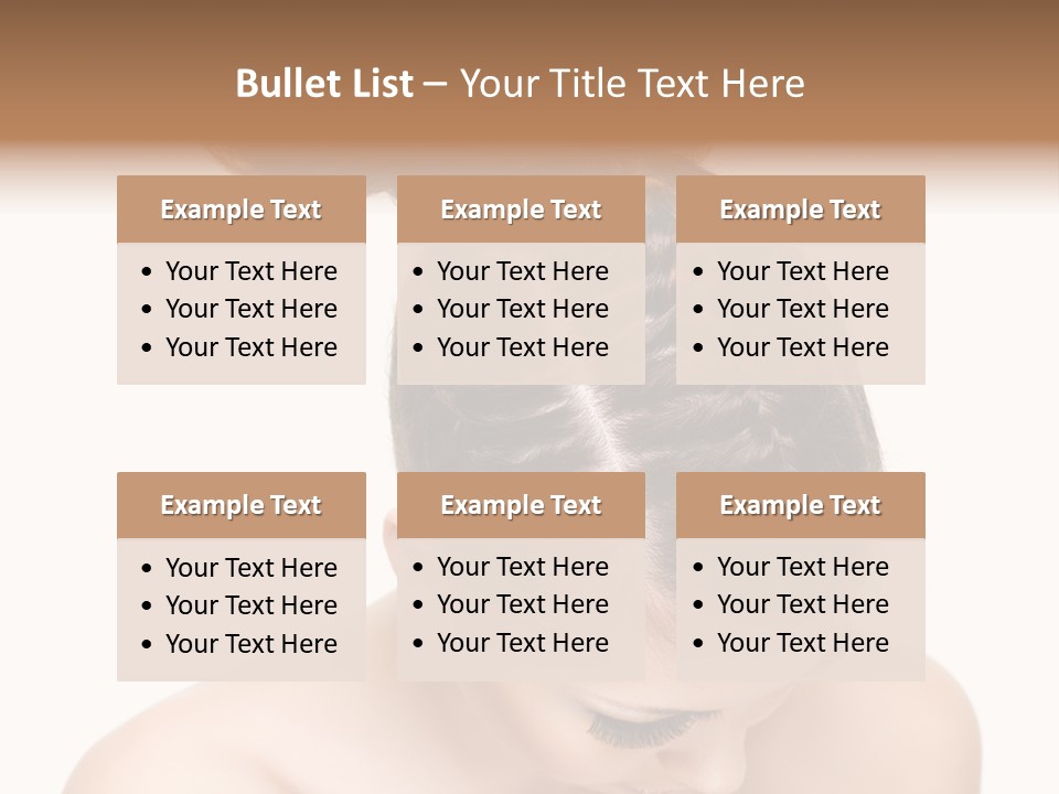 Isolated Hair Woman PowerPoint Template