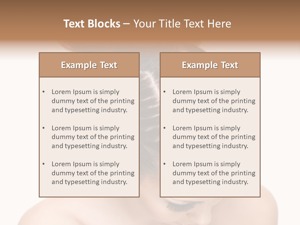 Isolated Hair Woman PowerPoint Template