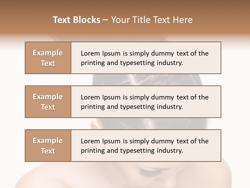 Isolated Hair Woman PowerPoint Template