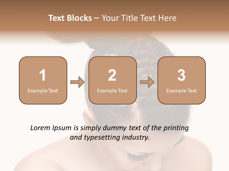 Isolated Hair Woman PowerPoint Template