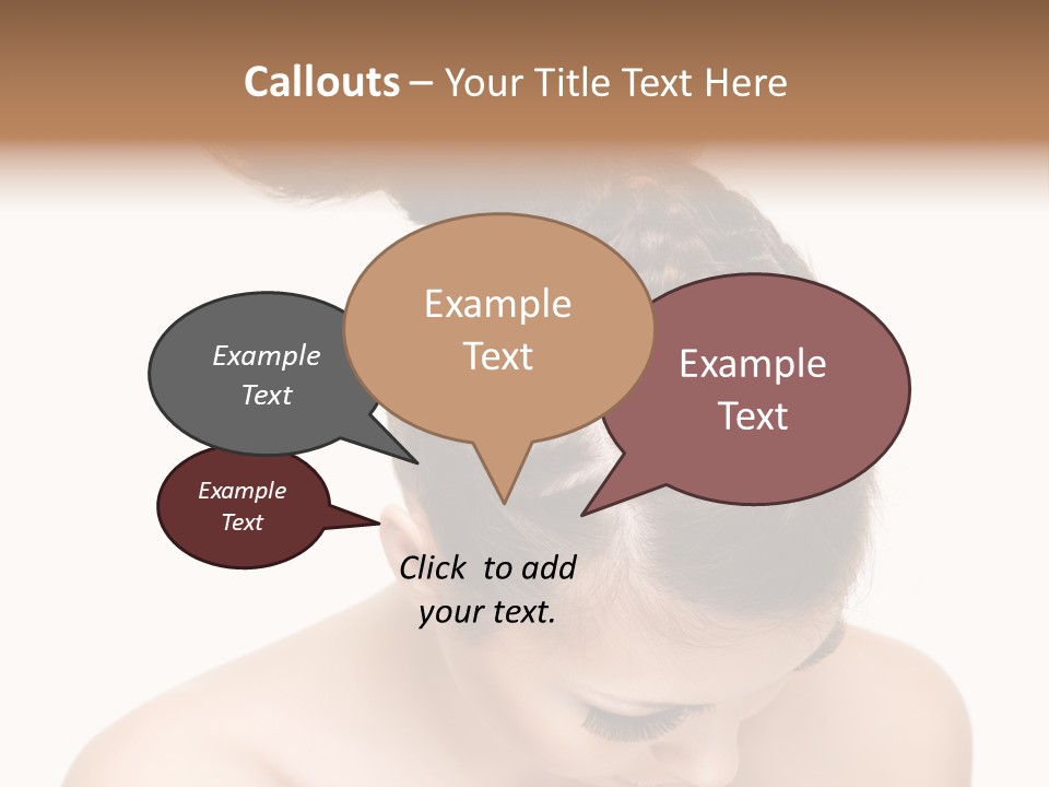 Isolated Hair Woman PowerPoint Template