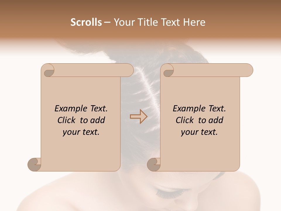 Isolated Hair Woman PowerPoint Template