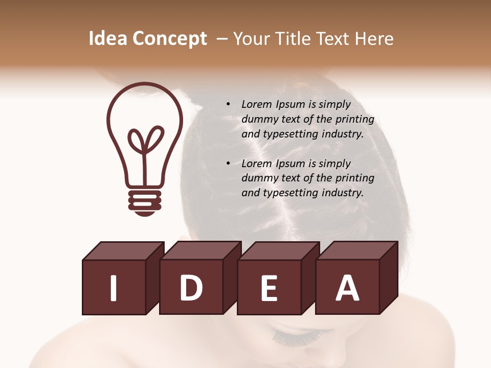 Isolated Hair Woman PowerPoint Template