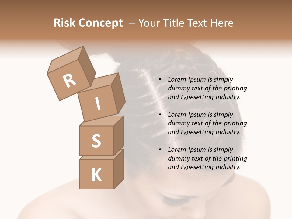 Isolated Hair Woman PowerPoint Template