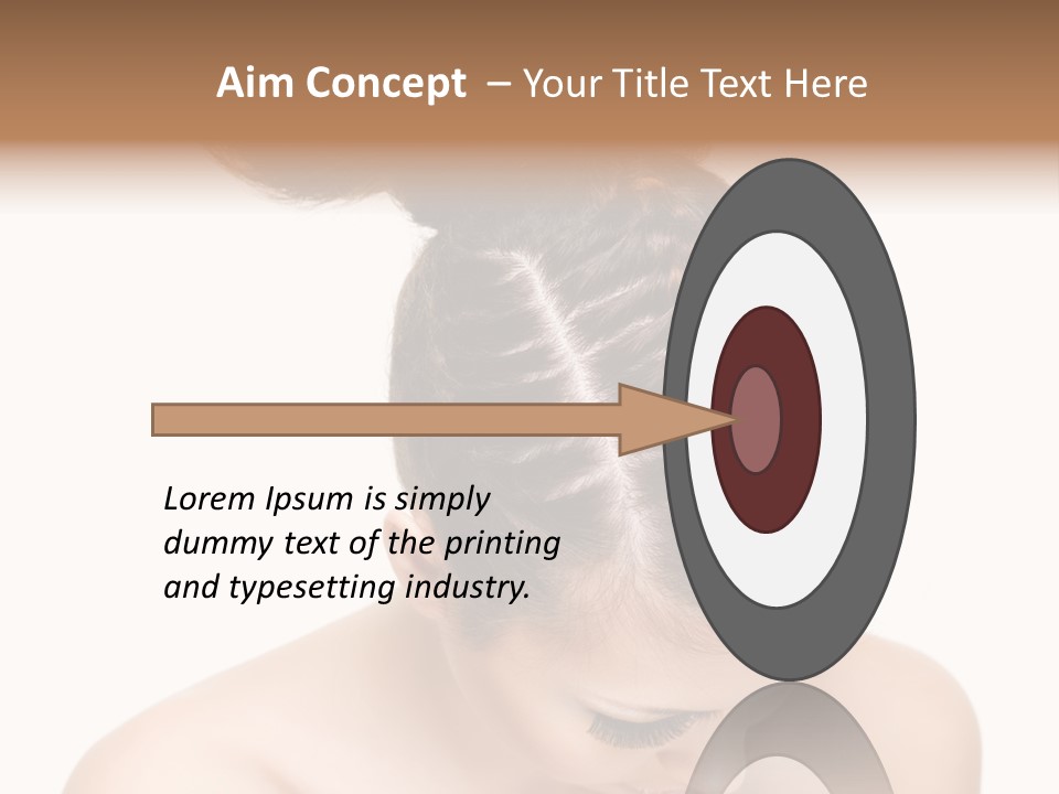 Isolated Hair Woman PowerPoint Template