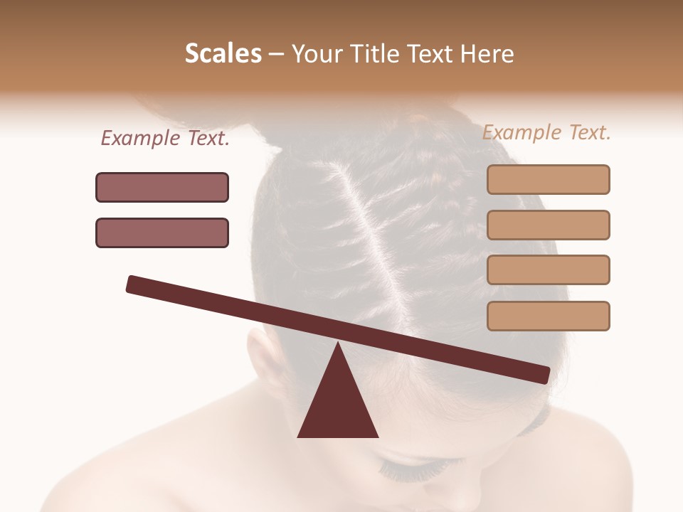 Isolated Hair Woman PowerPoint Template