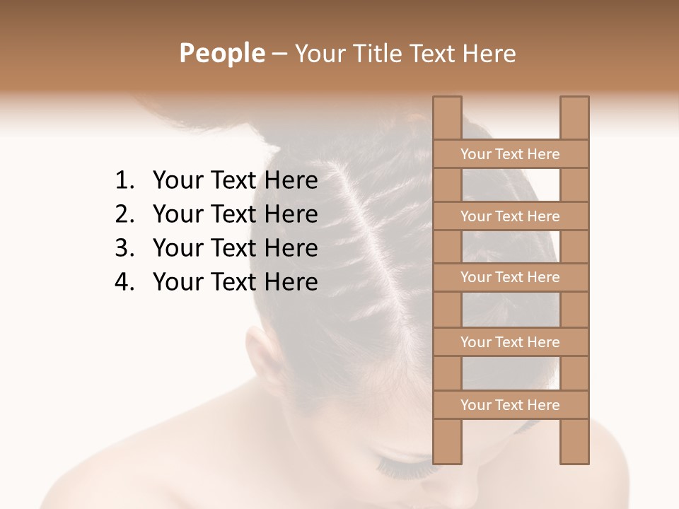 Isolated Hair Woman PowerPoint Template