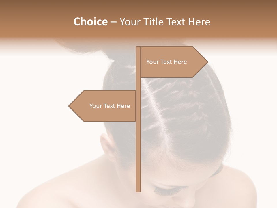Isolated Hair Woman PowerPoint Template
