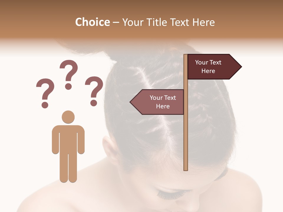 Isolated Hair Woman PowerPoint Template