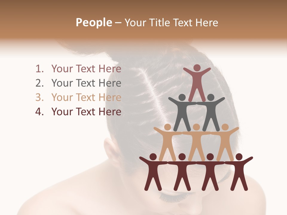 Isolated Hair Woman PowerPoint Template