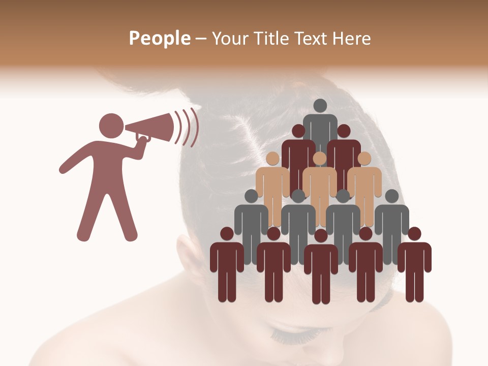 Isolated Hair Woman PowerPoint Template