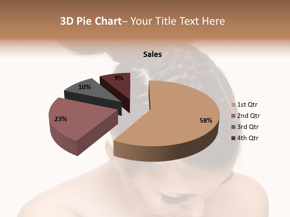 Isolated Hair Woman PowerPoint Template