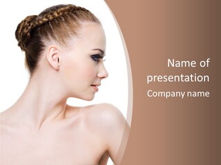 Clean Hairdo White Background PowerPoint Template