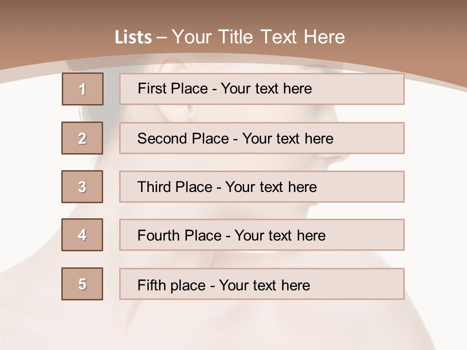 Clean Hairdo White Background PowerPoint Template