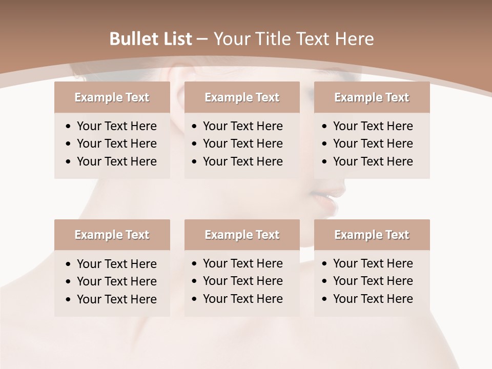 Clean Hairdo White Background PowerPoint Template