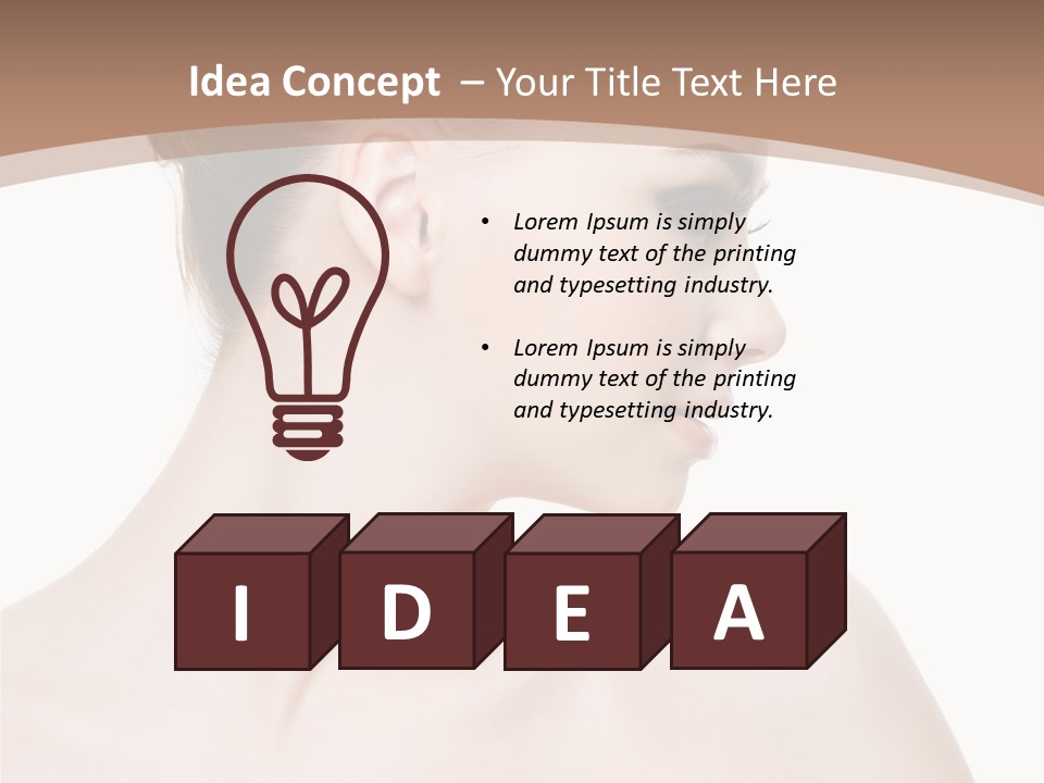 Clean Hairdo White Background PowerPoint Template