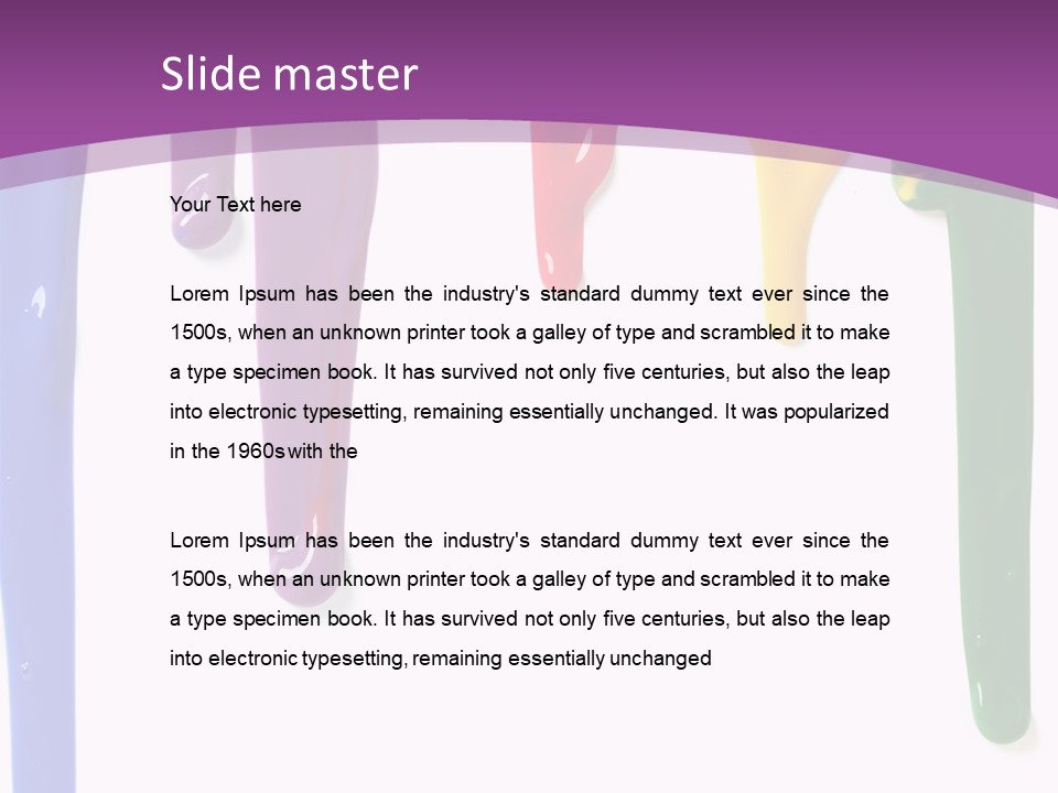 Acrylic Drip Leaking PowerPoint Template