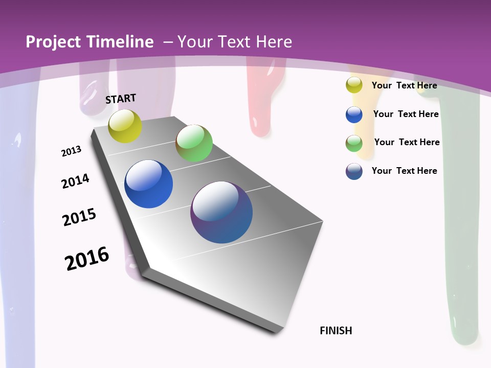 Acrylic Drip Leaking PowerPoint Template