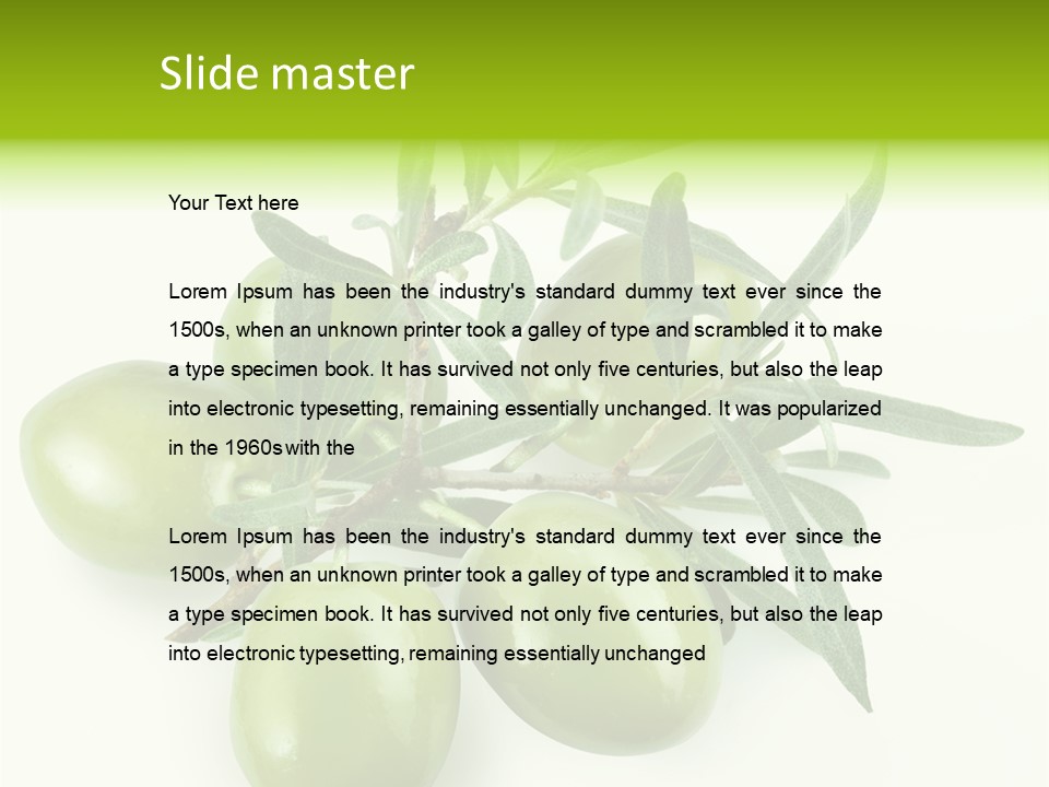 Mediterranean Vegetarian Herb PowerPoint Template