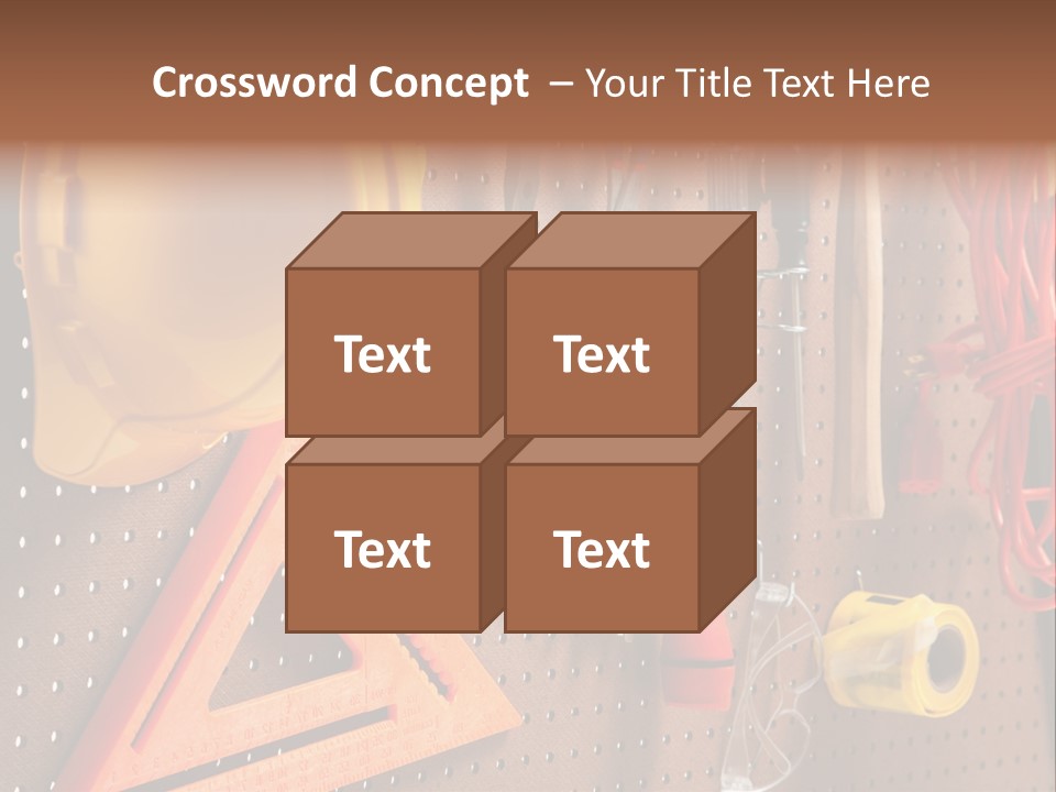 Hammer Tape Measure Saw PowerPoint Template